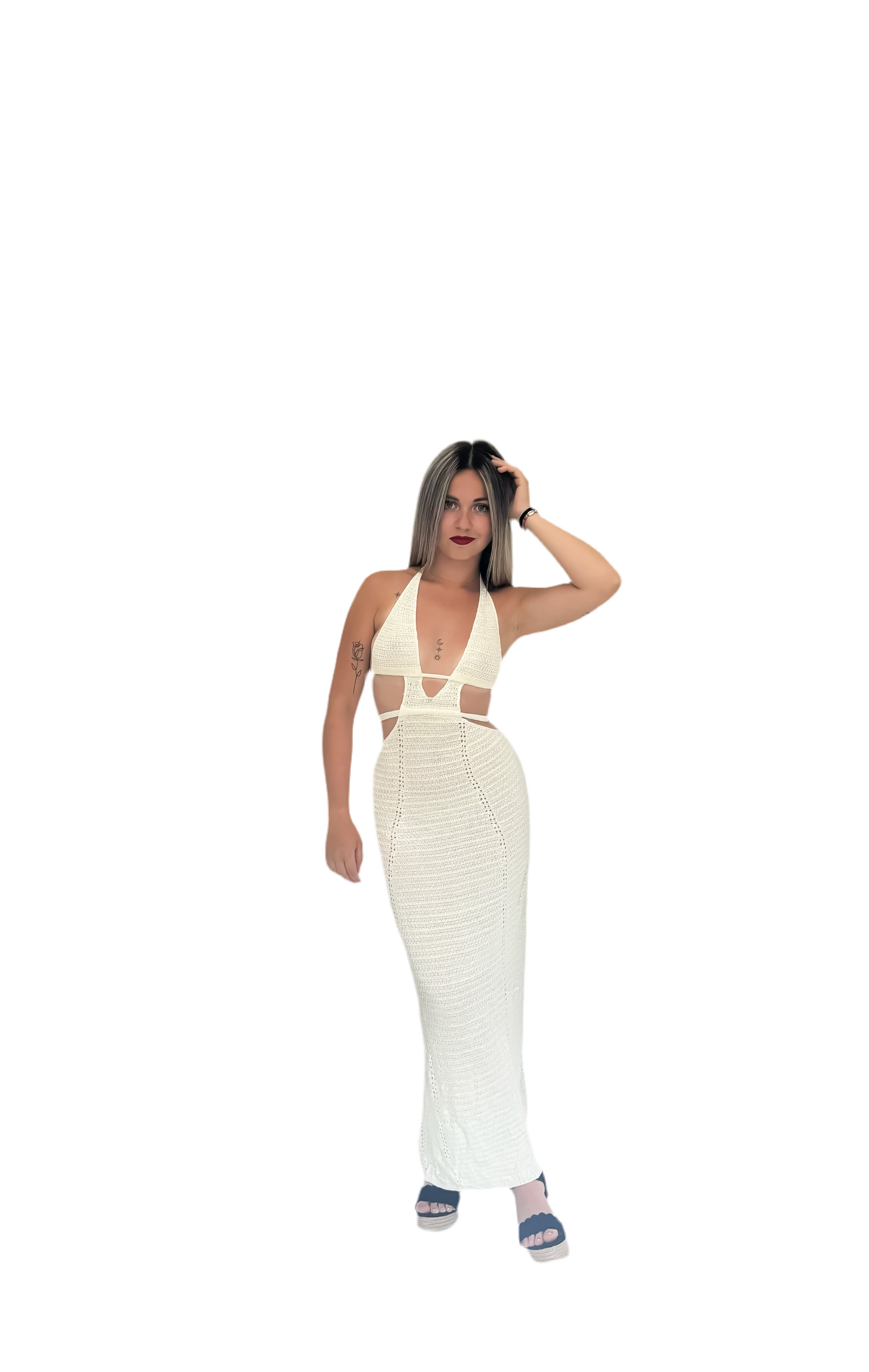 Robe mi-longue